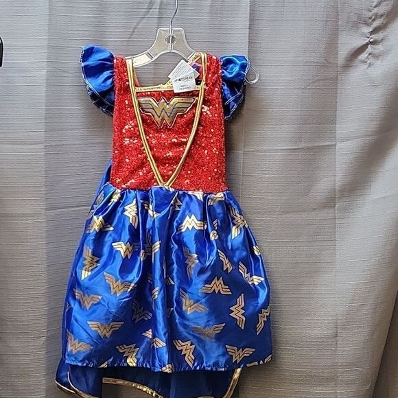 Wonder Woman Girl's Halloween Costume Tutu Dress Small - Picture 2 of 9